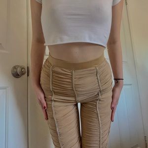 Gold party pants with sparkles